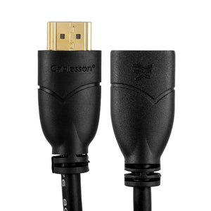 Cablesson Basic 3m HDMI Erweiterungskabel - 24K goldbeschichtete Steckkontakte - 1080p bis zu 4k2k - UnterstÃ¼zt v.1.4 / 2.0 - Audio und Video - 3D Full HD UHD - Stecker auf Buchse (HD LCD Plasma TV PS4 Sky Wii U Blu-ray)