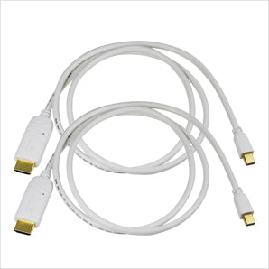 Cablesson 2er Pack x 1m Mini Display Portauf HDMI Konverter Video Stecker - Stecker mit Stecker - 3D mit Audio - Thunderbolt Mini DP auf HDMI Adapter fÃ¼r iMac, MacBook Pro, MacBook Air, Mac mini