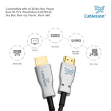 Cablesson 1x2 HDMI 2.0 Splitter mit EDID (18G) mit Ivuna Erweiterte AOC HDMI 2.0 - 30 m