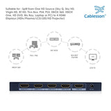 Cablesson 1X4 HDMI 2.0 Splitter mit EDID (18G) v2 mit Ivuna Advanced High Speed 0,5m HDMI-Kabel mit Ethernet