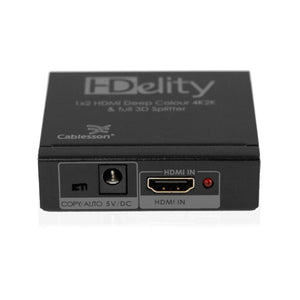 Cablesson HDelity 1x2 HDMI Splitter mit 4K2K (Adv EDID) mit Ivuna erweiterte Premium Certified HDMI-Kabel 2.0 - 3m