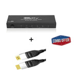 Cablesson HDelity 1x4 HDMI Splitter mit 4K2K mit Ivuna Flex Plus-2m High Speed ​​HDMI-Kabel mit Ethernet