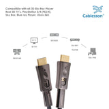 Cablesson 1x2 HDMI 2.0 Splitter mit EDID (18G) mit HDElity AOC abnehmbarem Kabel - 30m