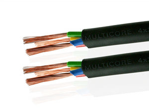 Van Damme Black Series Tour Grade 4 x 2.50mm Multicore Speaker Cable, Black 268-542-000 150 Metre / 150M